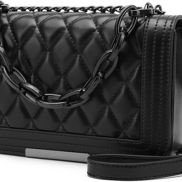 Crossbody Bags for Women Fashion Quilted Shoulder purse with Convertible Chain S - Picture 1 of 7